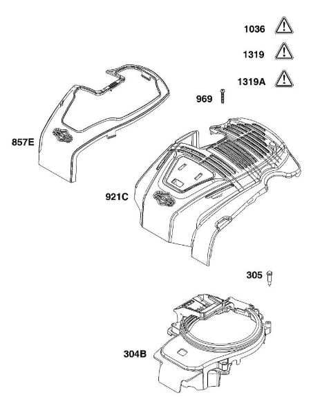 B&S - serijska številka  od 10  104M0B-0123-H5 B - SKLOP OHIÅ JA VENTILATORJA della Marca Stihl